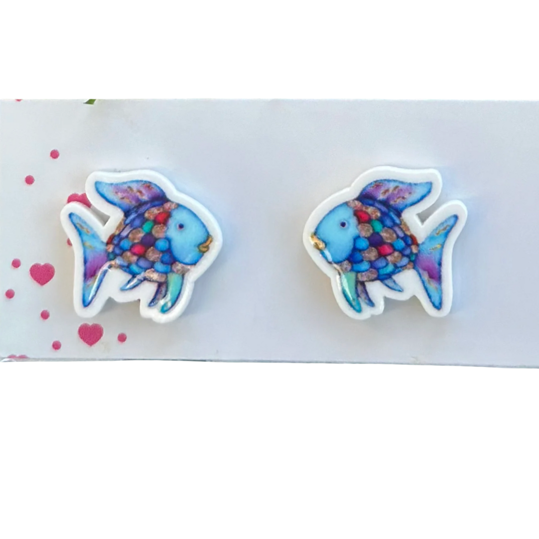 The Rainbow Fish Book Week Teacher Stud Earrings
