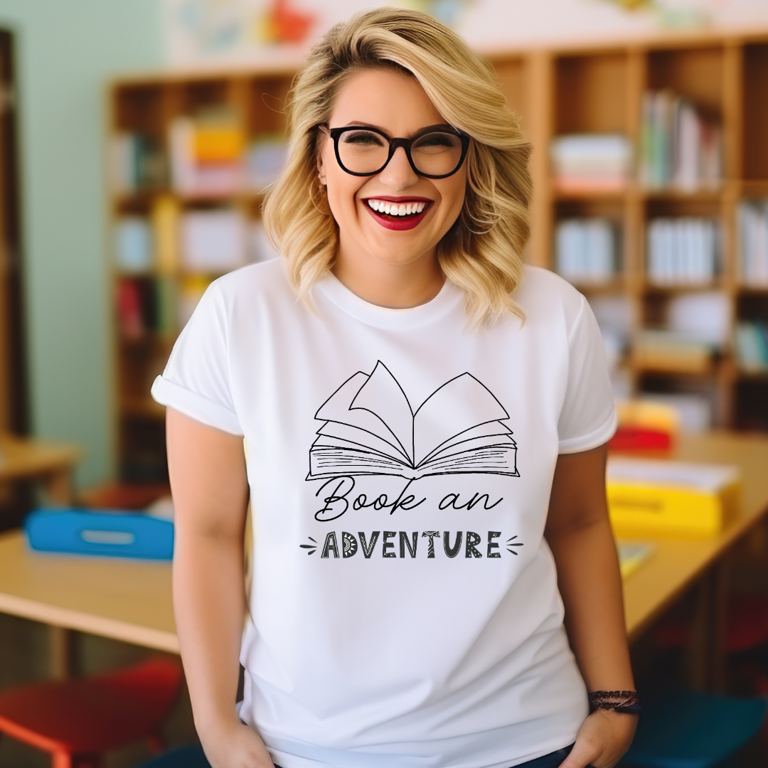 Book Week - Book an Adventure - White Outline