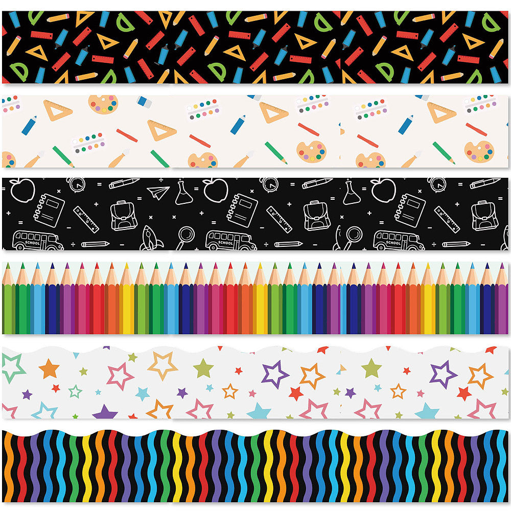 6 Designs Display Board Classroom Border Pack
