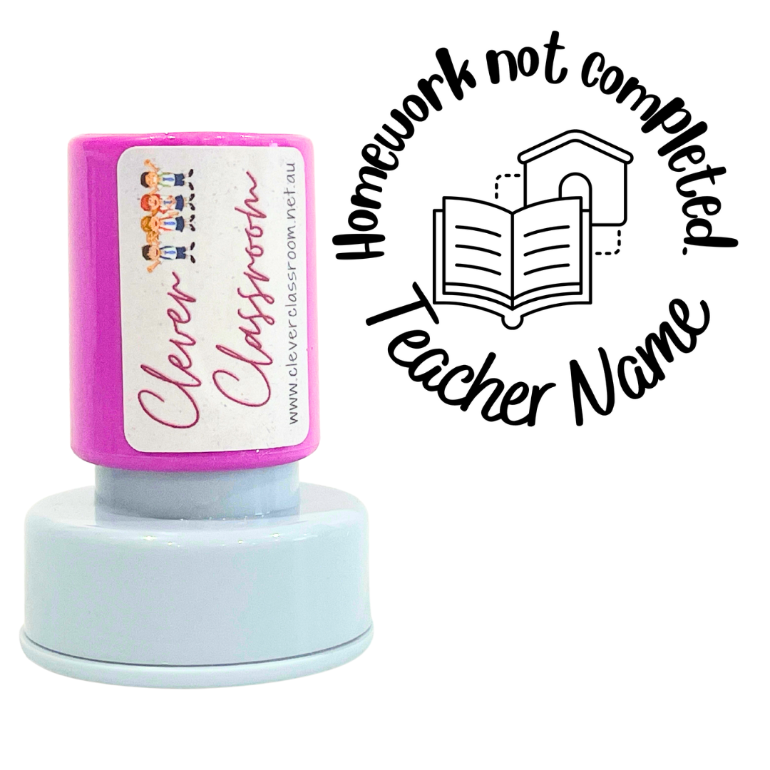 Homework Not Completed Teacher Stamp 30mm round