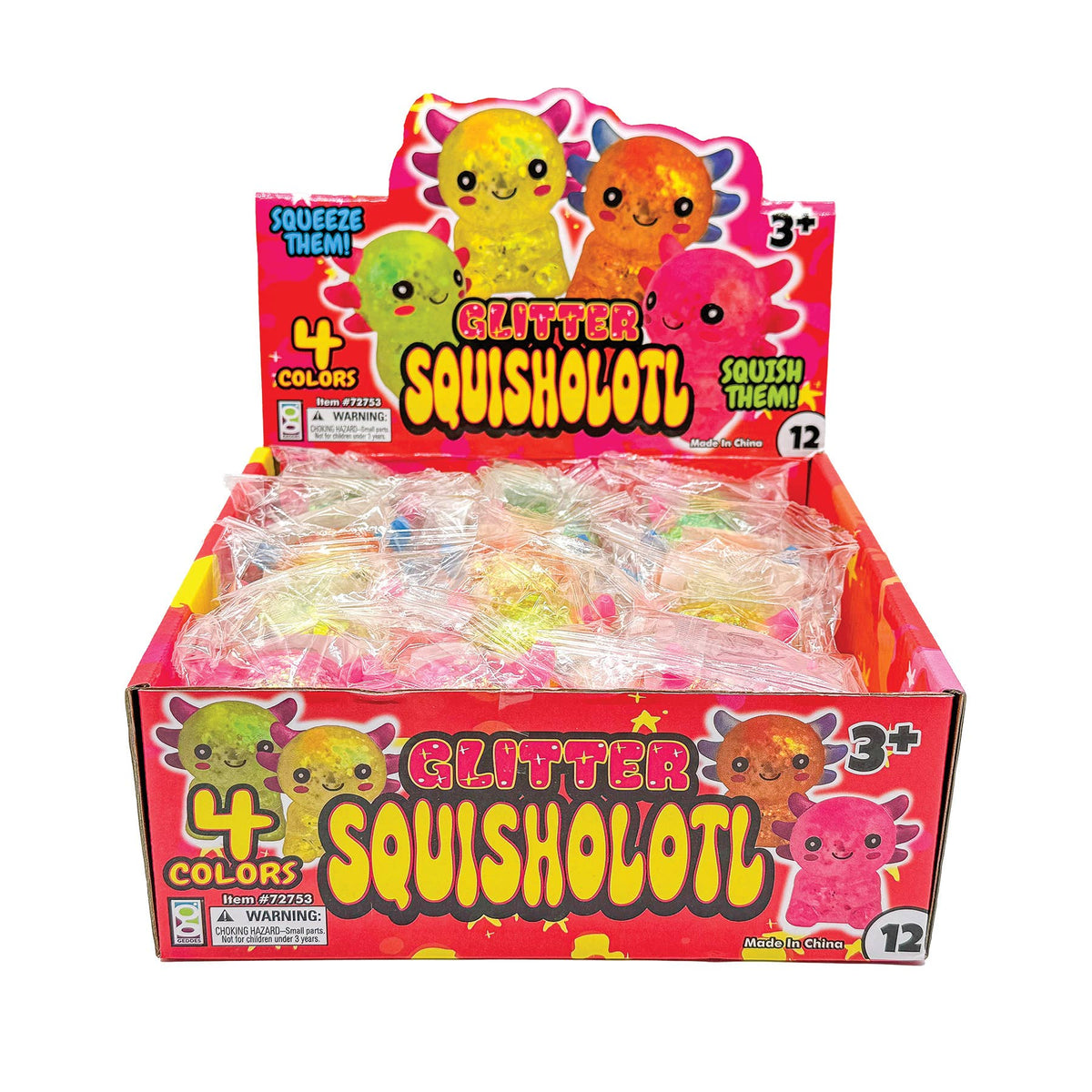4 Pack Squisholotl Squeeze Toys