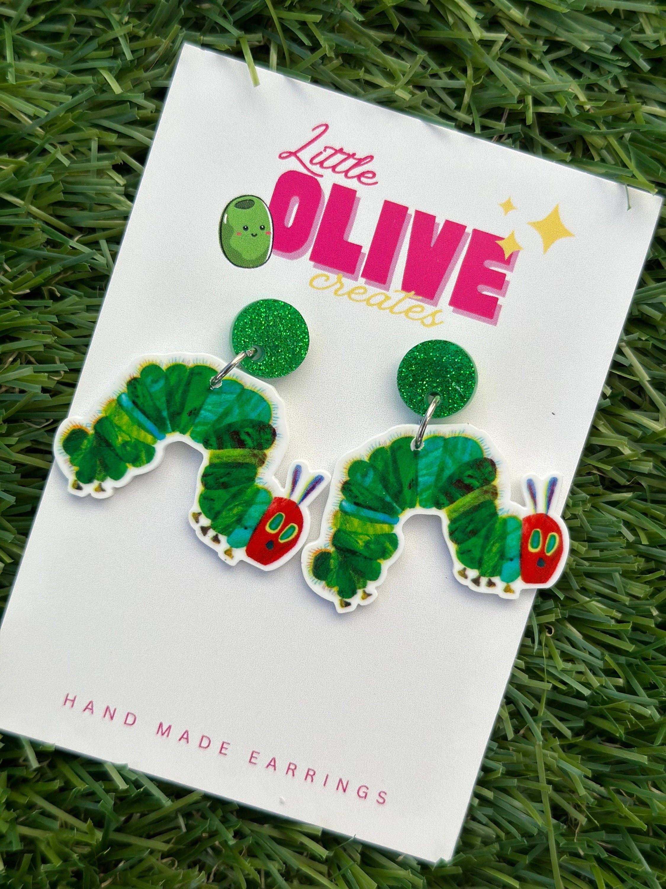 The Hungry Caterpillar Dangle Earrings
