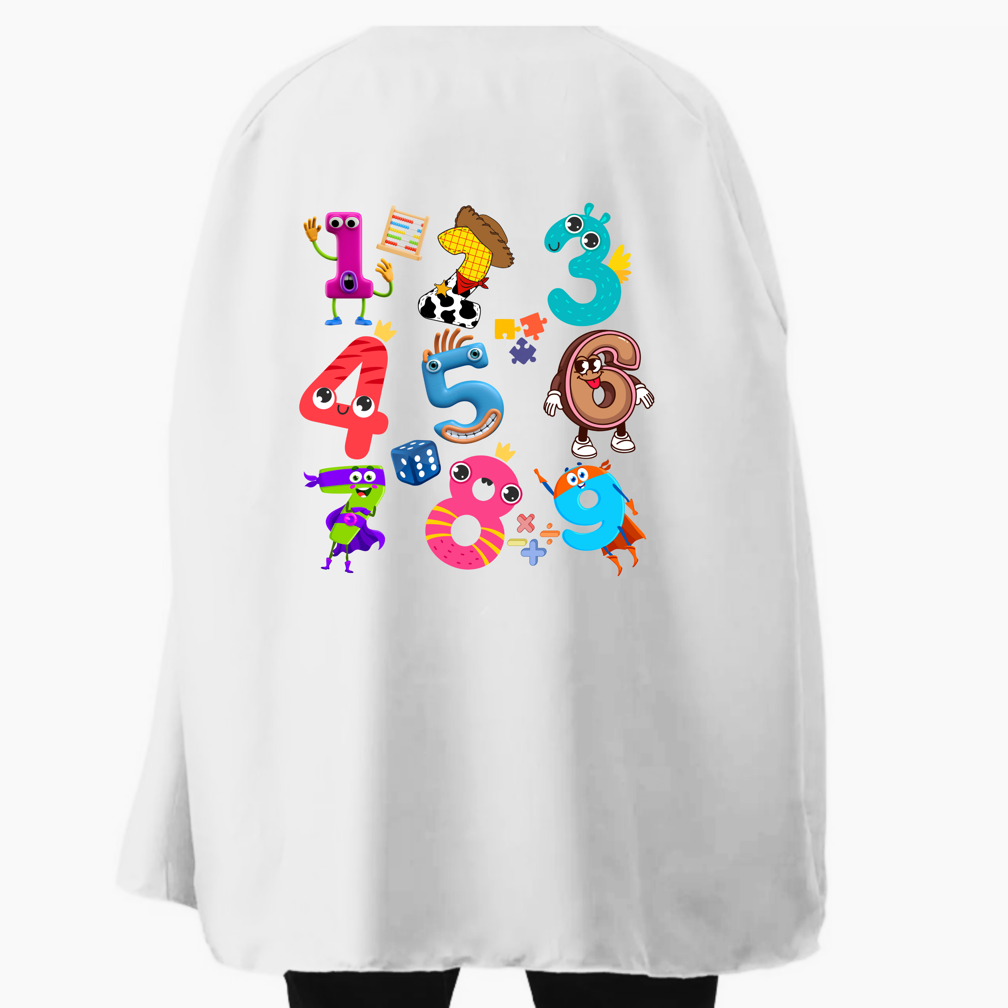 Student or Teacher Cape - Numeracy Day - Number Characters