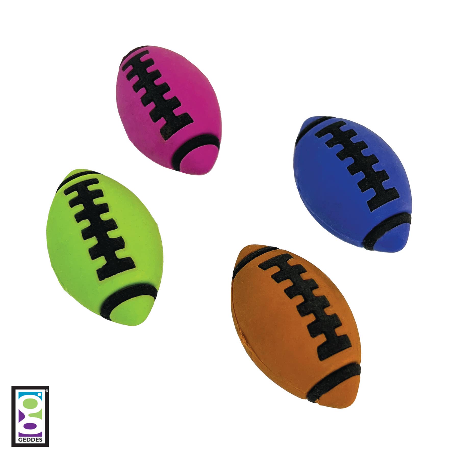 4 Pack - Football Erasers