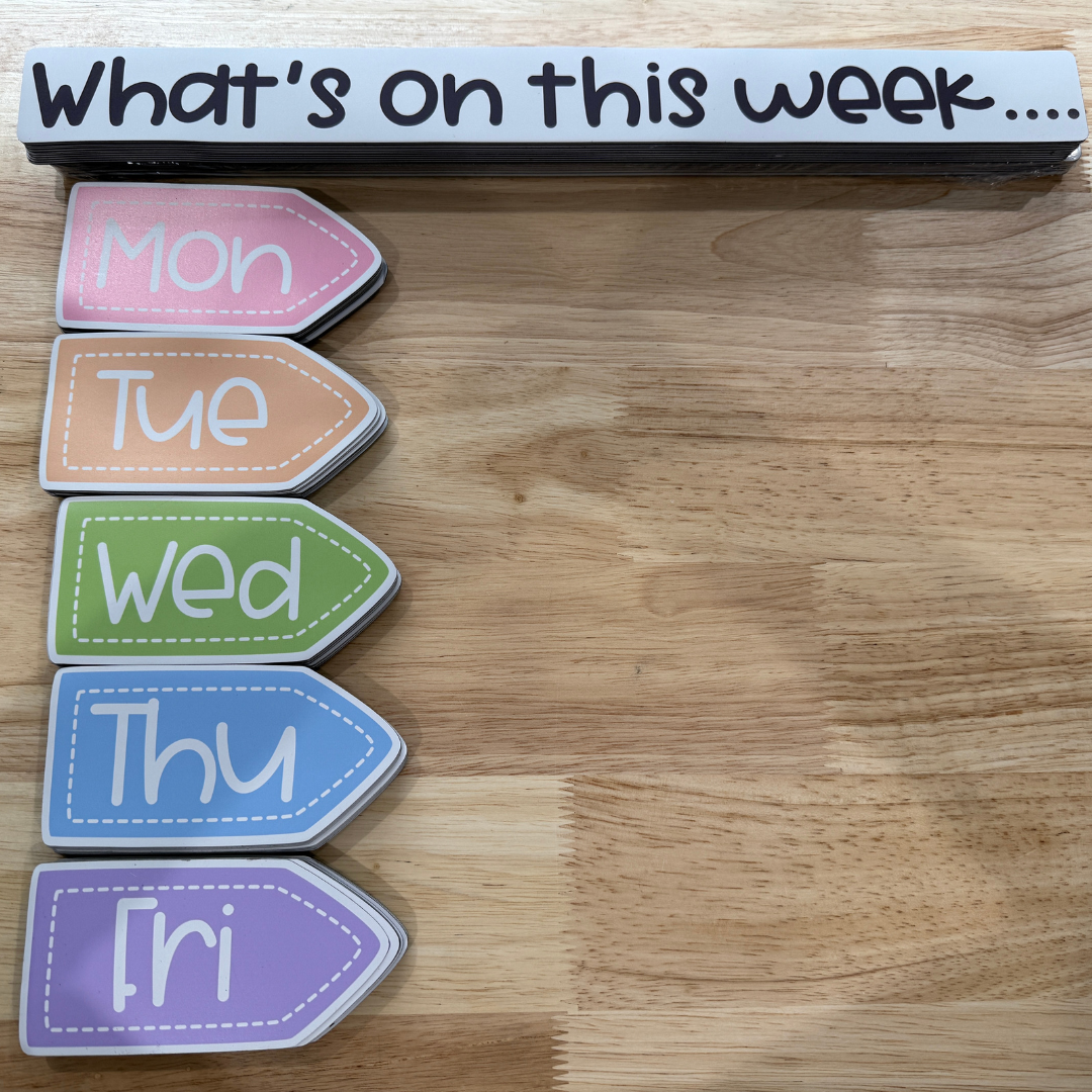 White Board Daily Timetable Magnets - "What&