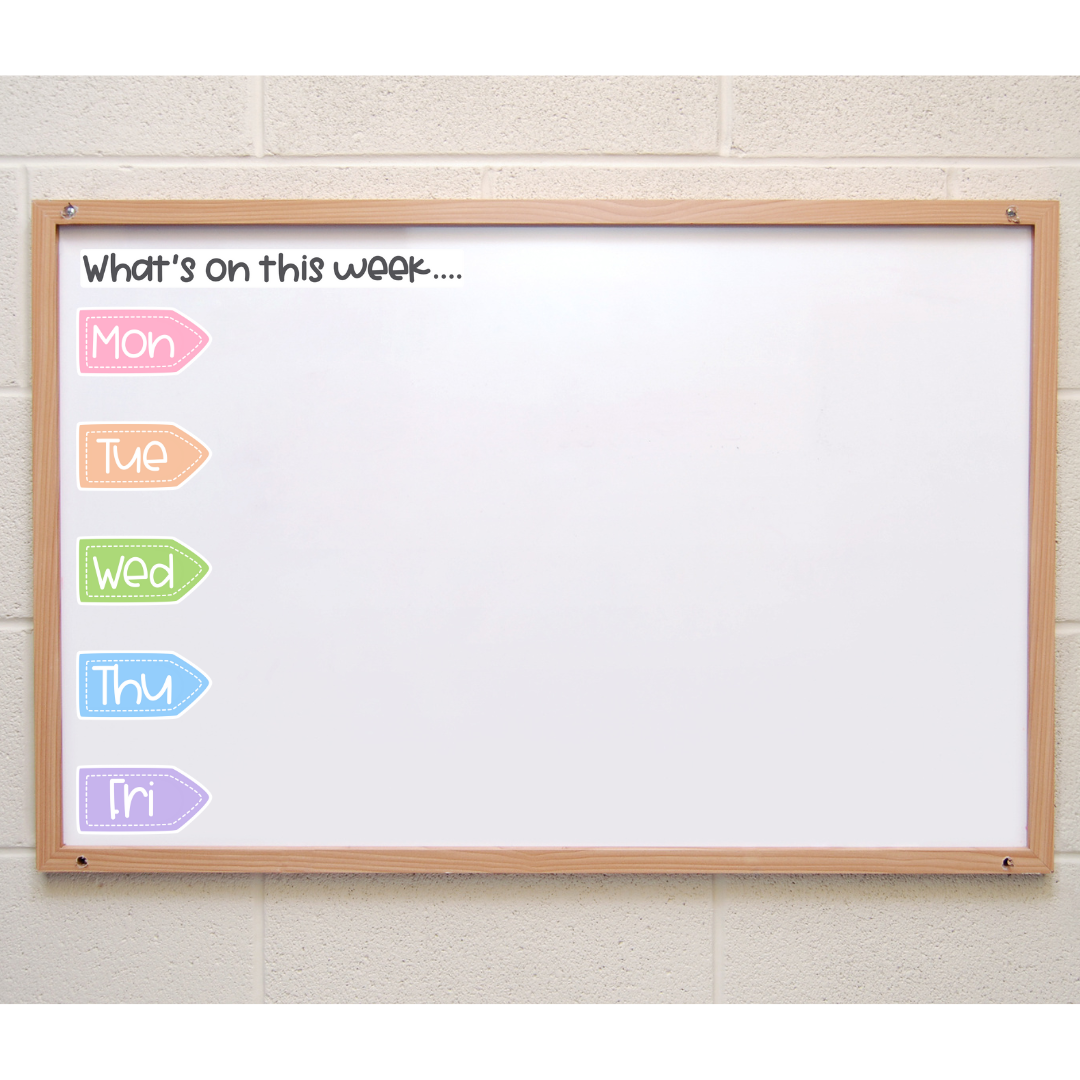 White Board Daily Timetable Magnets - "What&