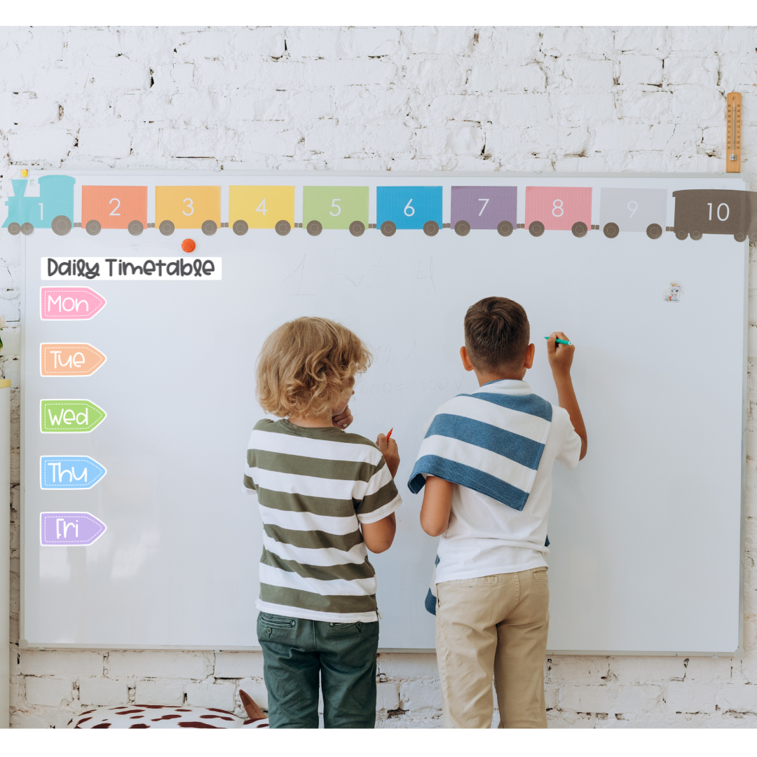 White Board Daily Timetable Magnets - "Daily Timetable"