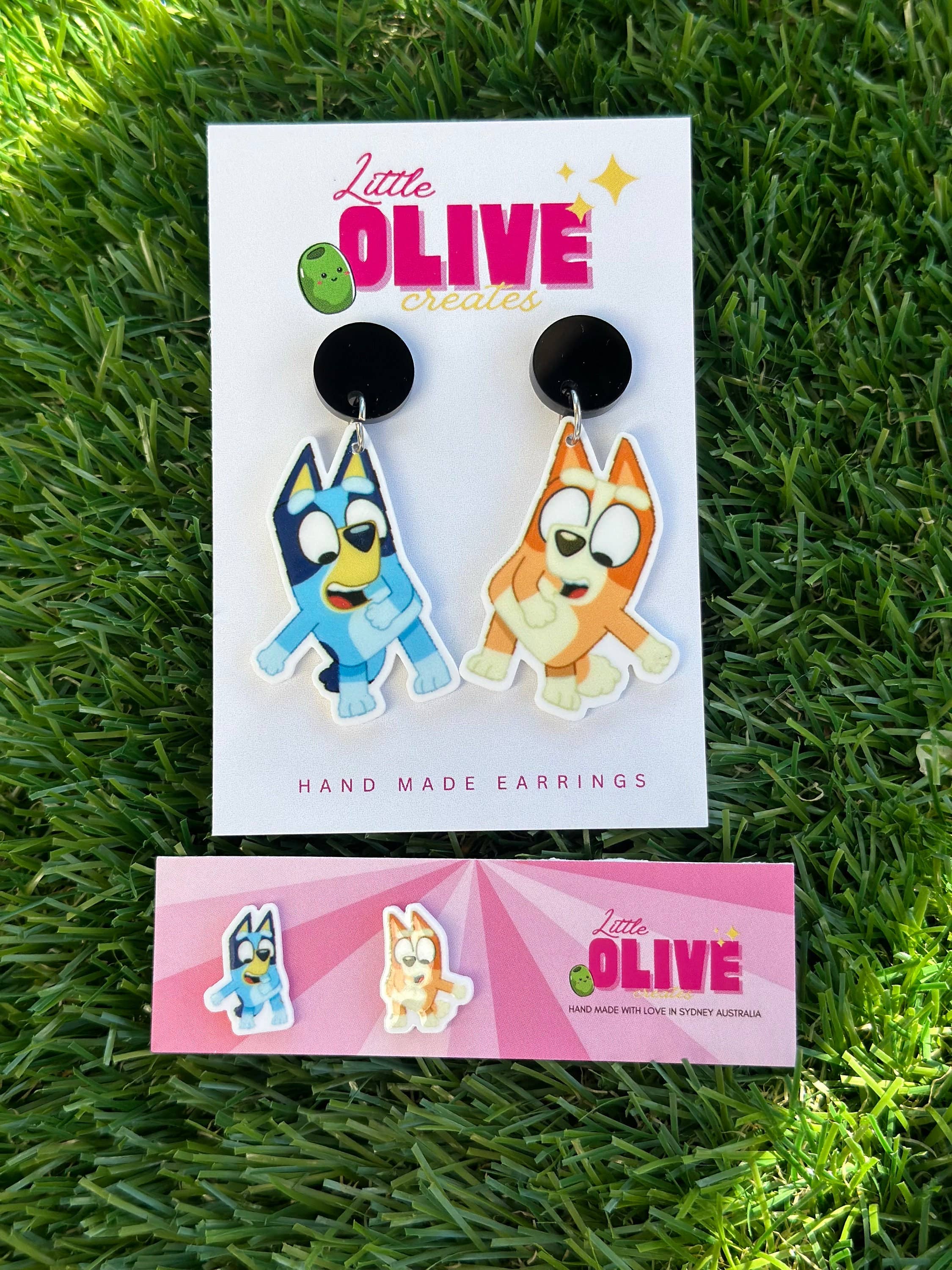 Bluey & Bingo Flossing Dance Dangle Earrings