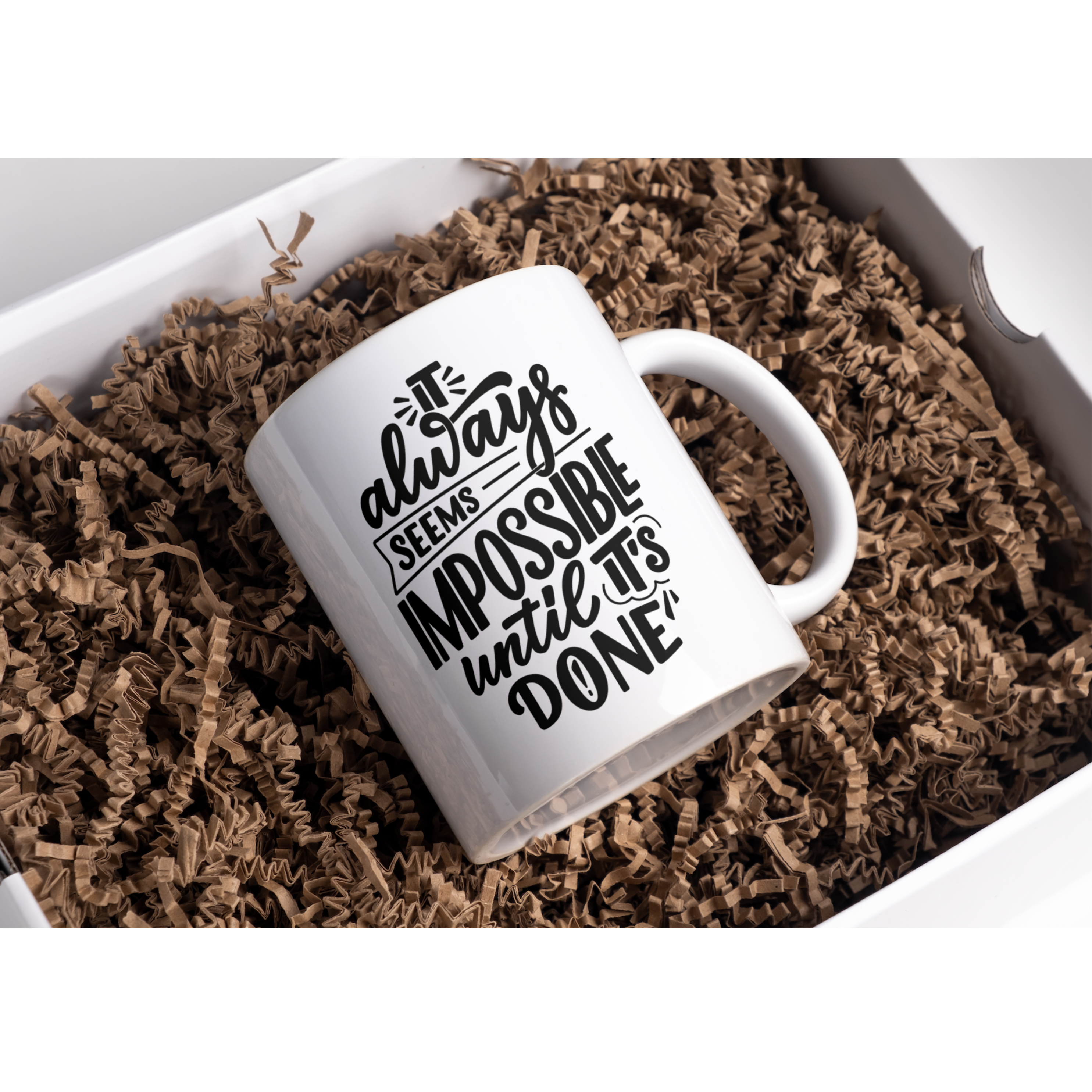 Personalised Teacher Mug - It always seems impossible until it&