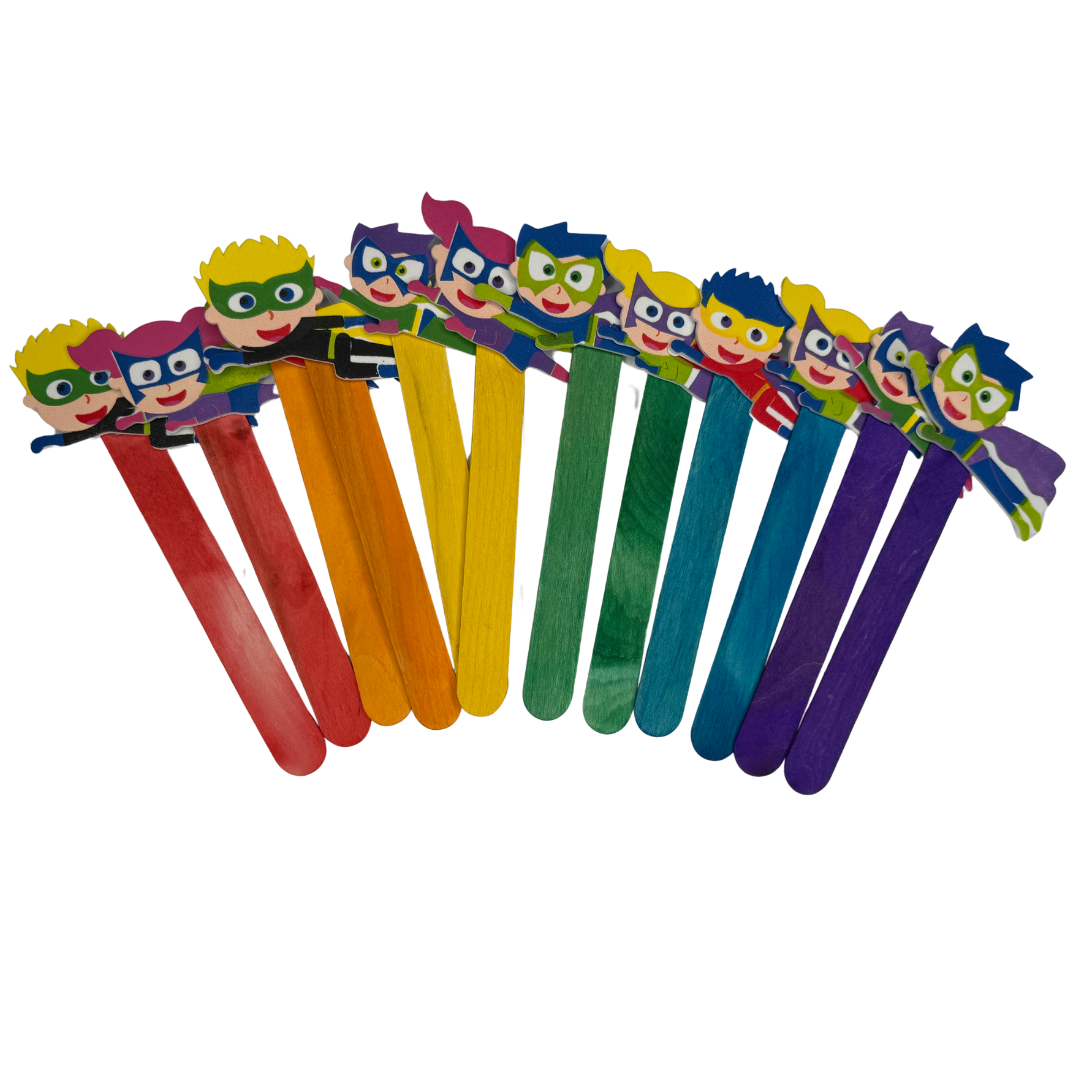 Super Hero Finger Spacer Sticks 12 Pack