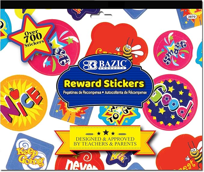 Jumbo Teacher Pack Reward Stickers Book - Over 700