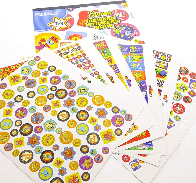 Jumbo Teacher Pack Reward Stickers Book - Over 700