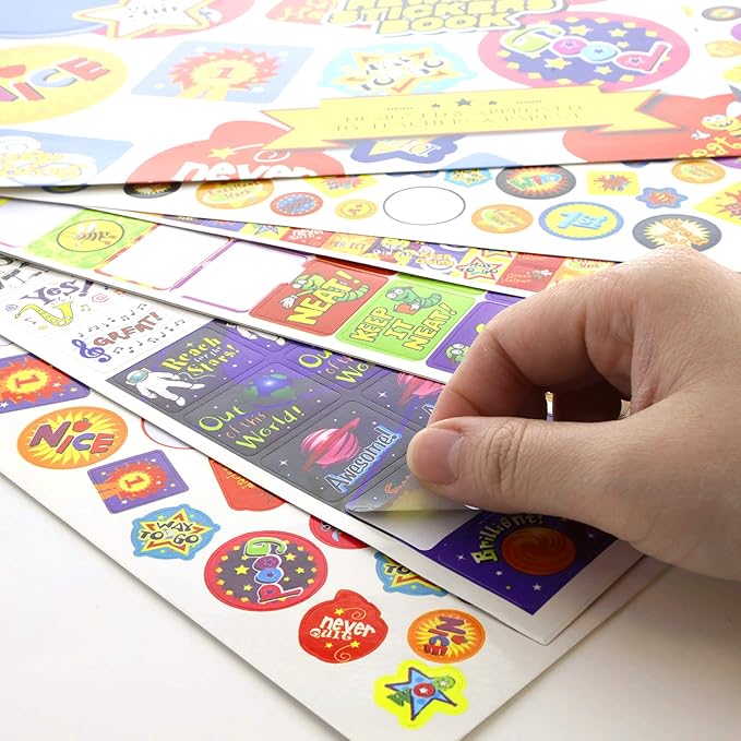 Jumbo Teacher Pack Reward Stickers Book - Over 700