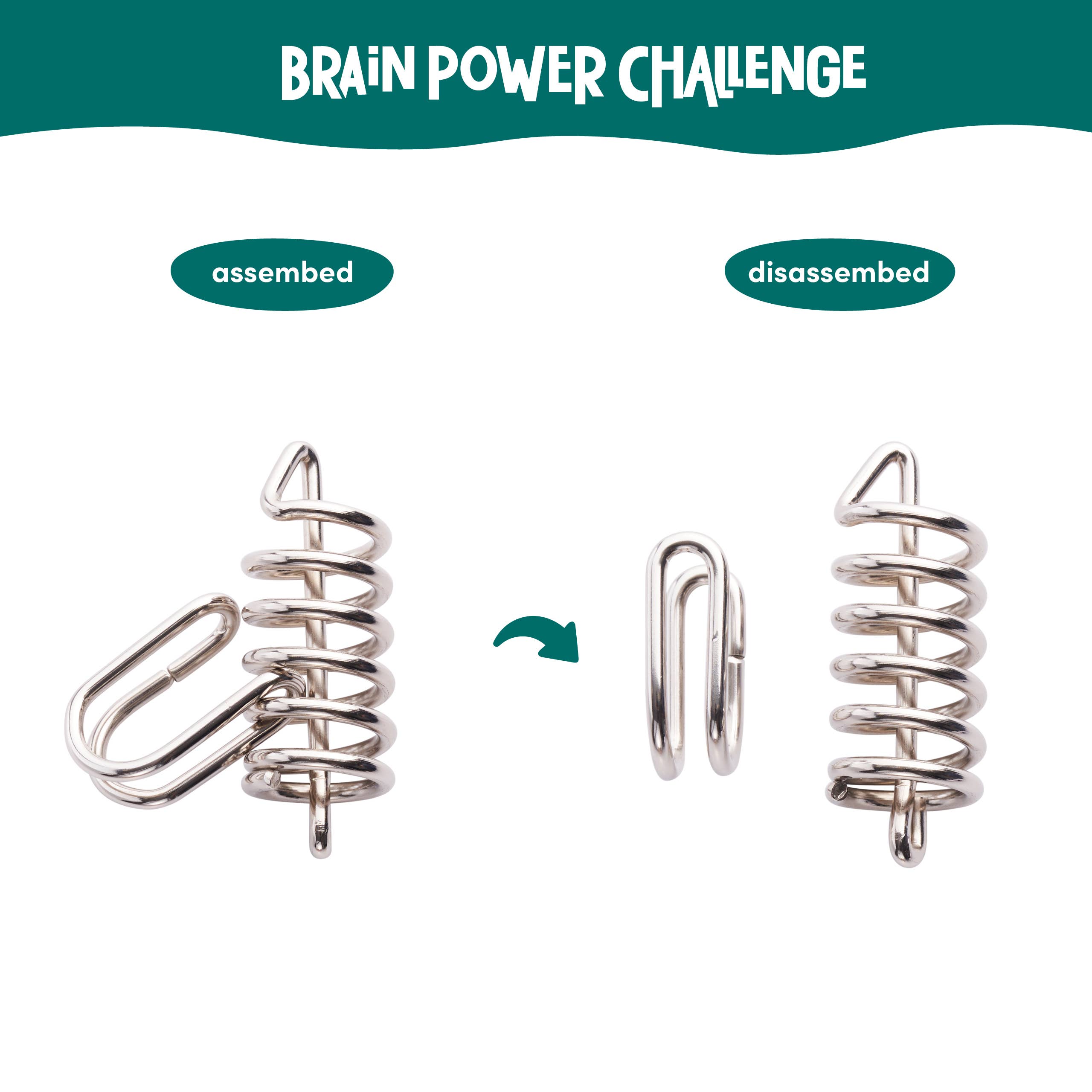 Tub of 36 Pieces Metal Wire IQ Brain Mind Teaser Puzzles