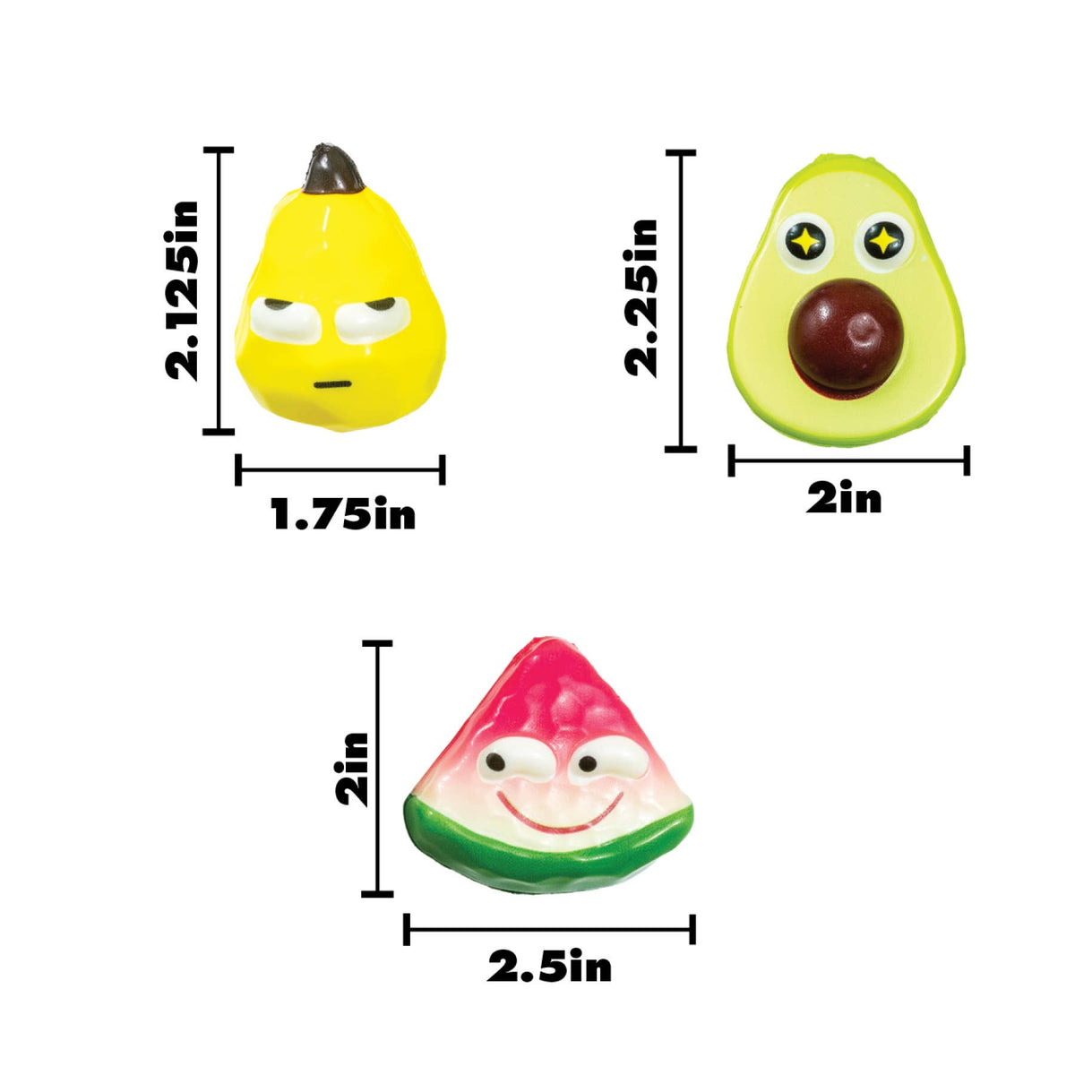 12 Pack Mini Squishy Fruit Toys