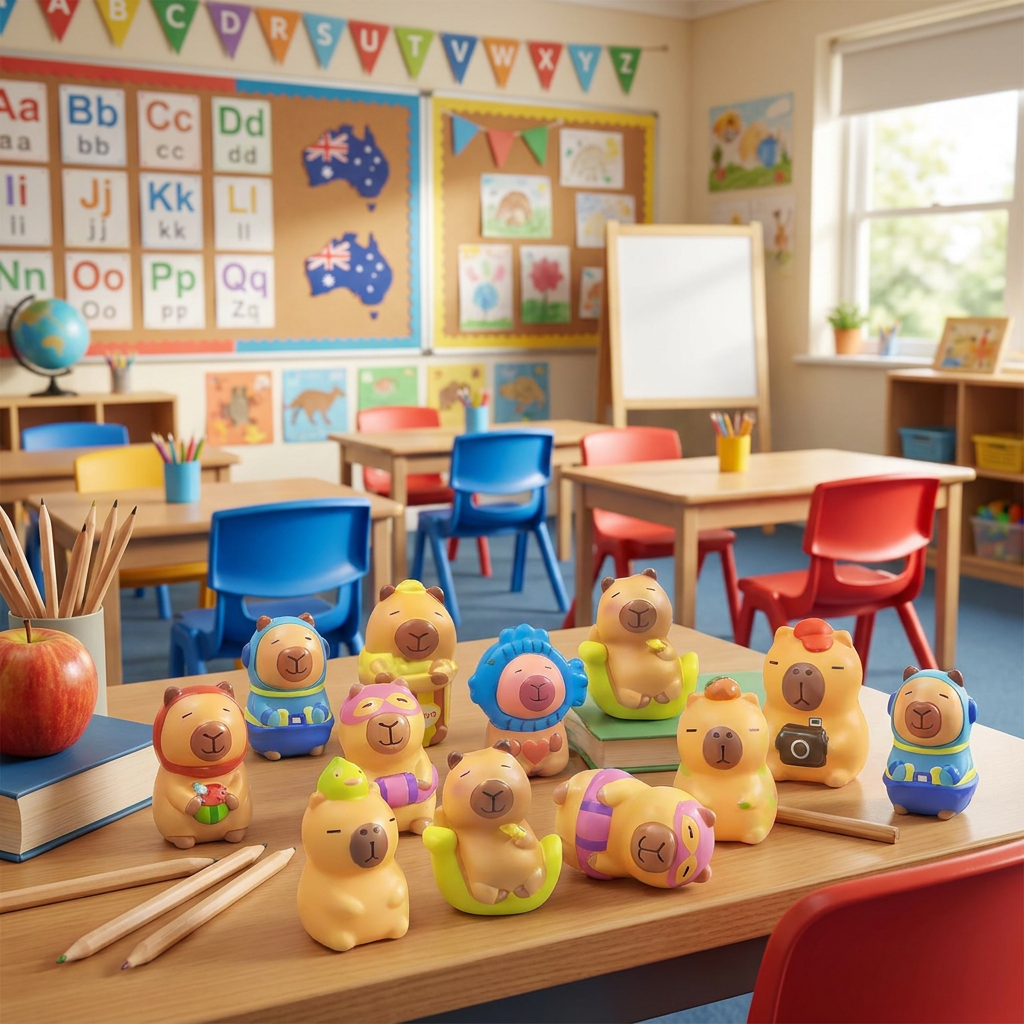 NEW! Set of 12 Mini Capybara Slow Rise Squishy Toys