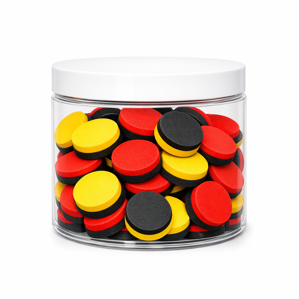 Large Magnetic Foam Counters 50pc in a jar