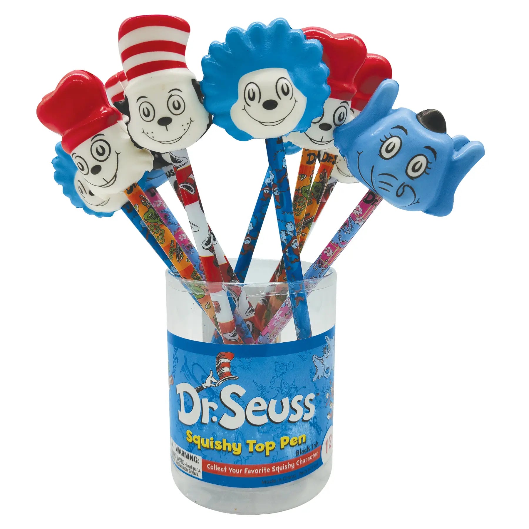 BRAND NEW! Dr Seuss Squishy Characters Pen with Topper