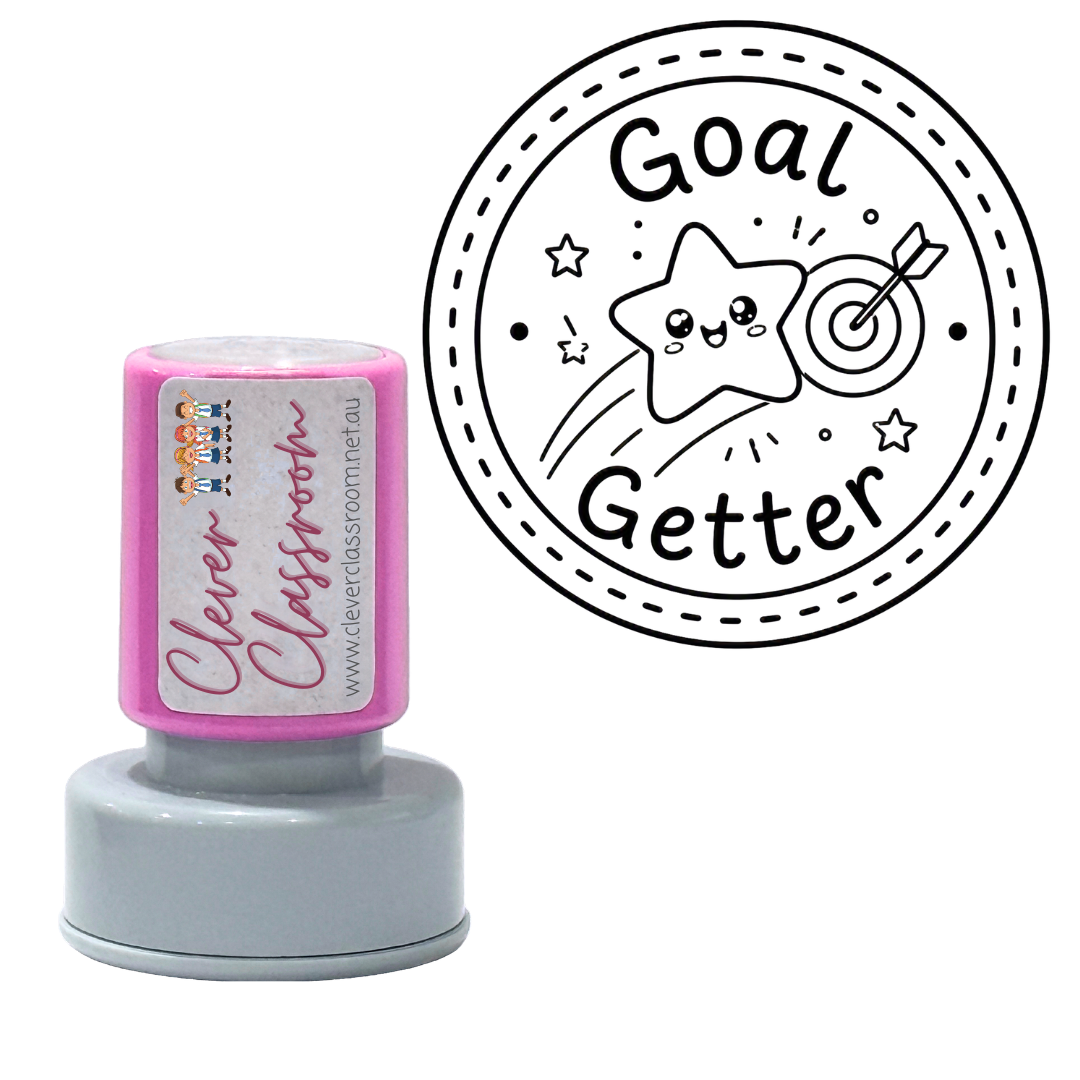 Goal Getter Teacher Stamp 30mm round