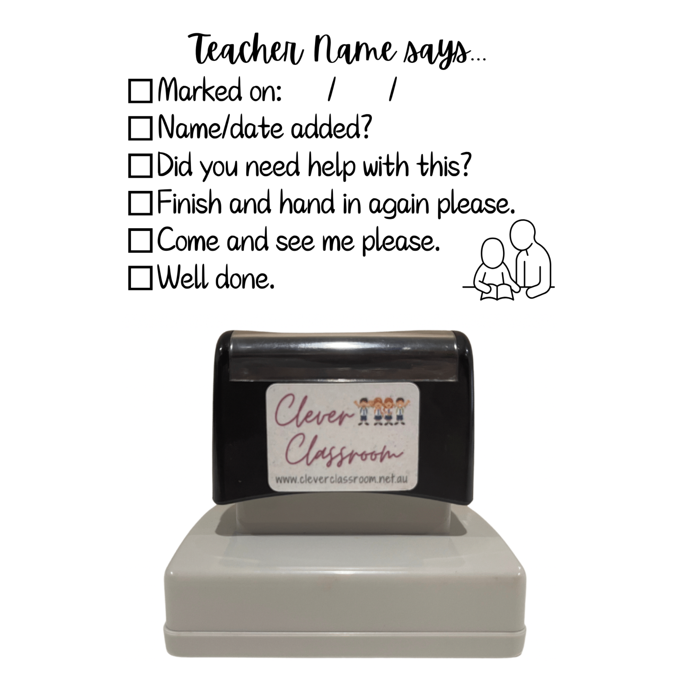 Necessary Checklist Feedback Stamp - Rectangle 43 x 67mm