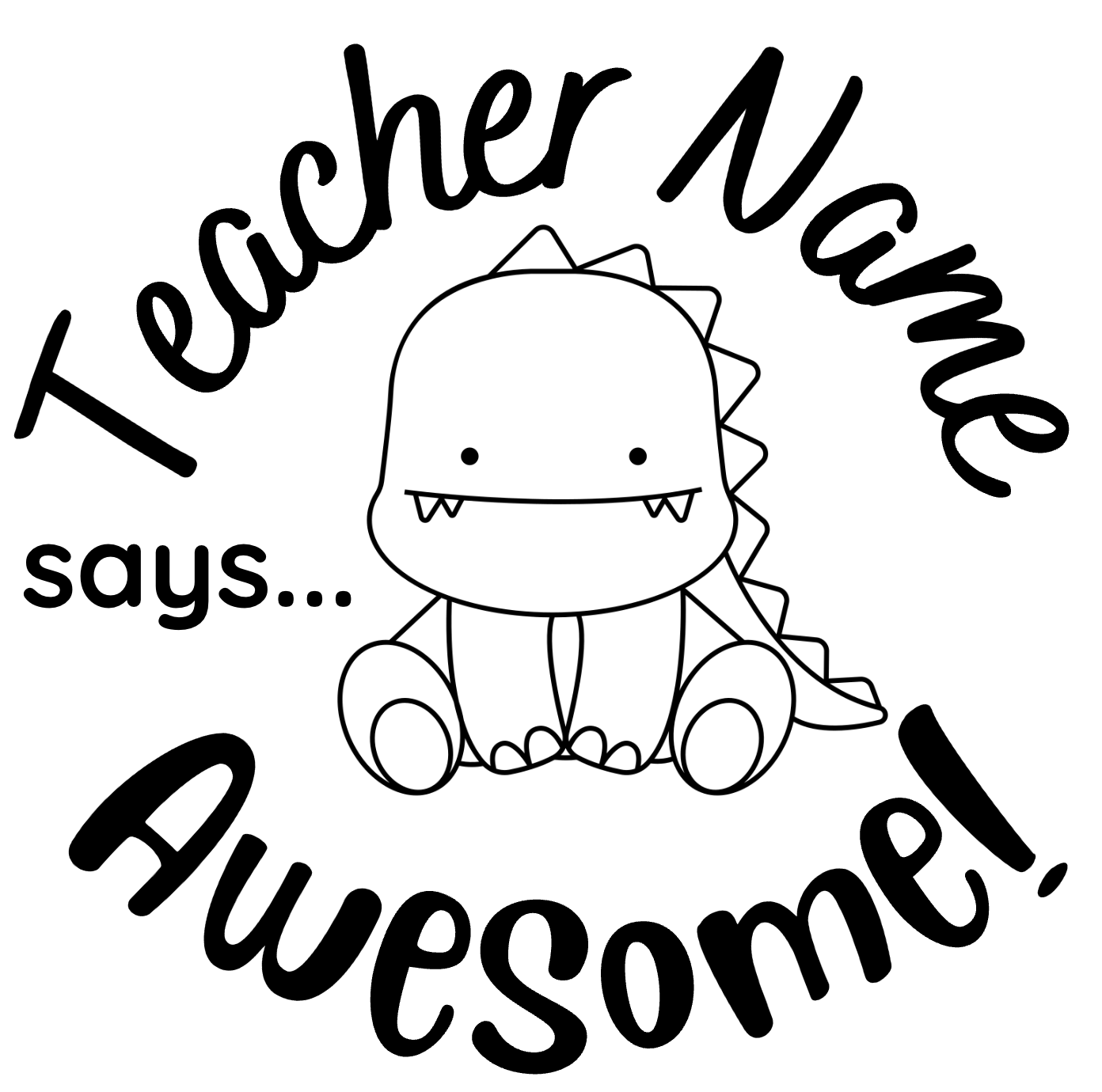 Dino Stamp Set - 3 x Merit Teacher Stamps 30mm