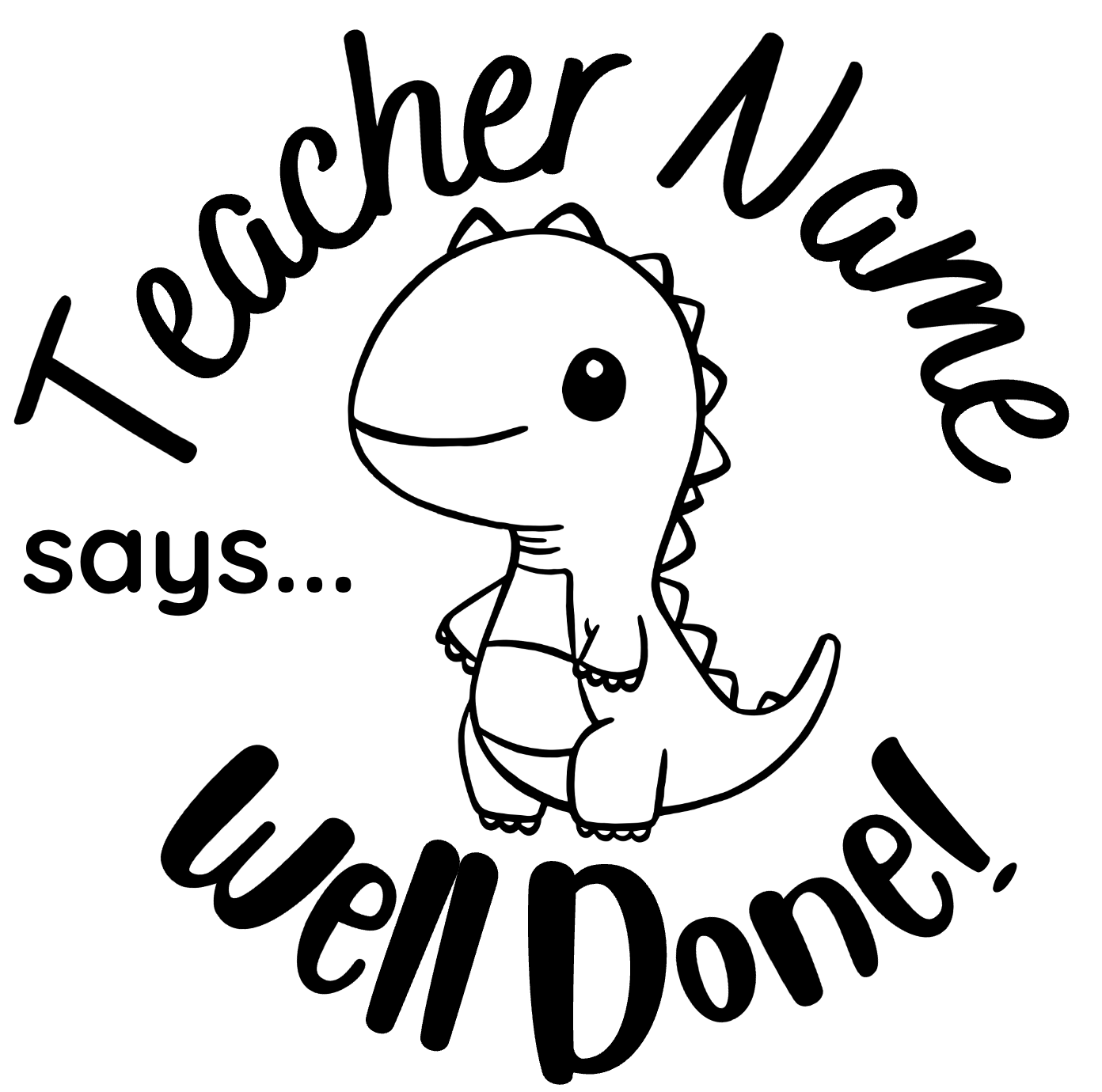 Dino Stamp Set - 3 x Merit Teacher Stamps 30mm