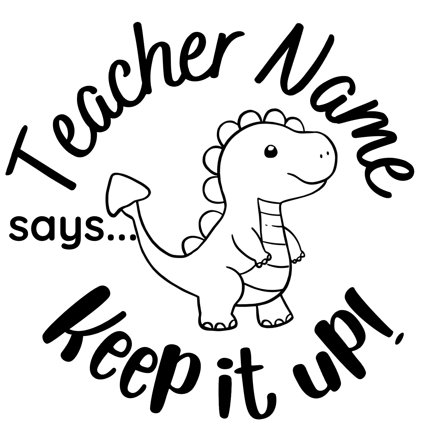 Dino Stamp Set - 3 x Merit Teacher Stamps 30mm