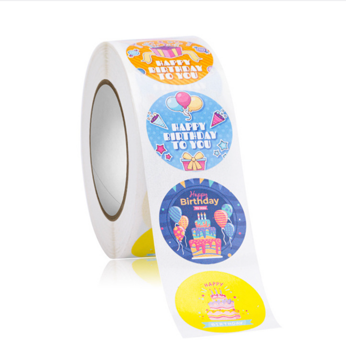 Happy Birthday To You! 500 Stickers on a roll