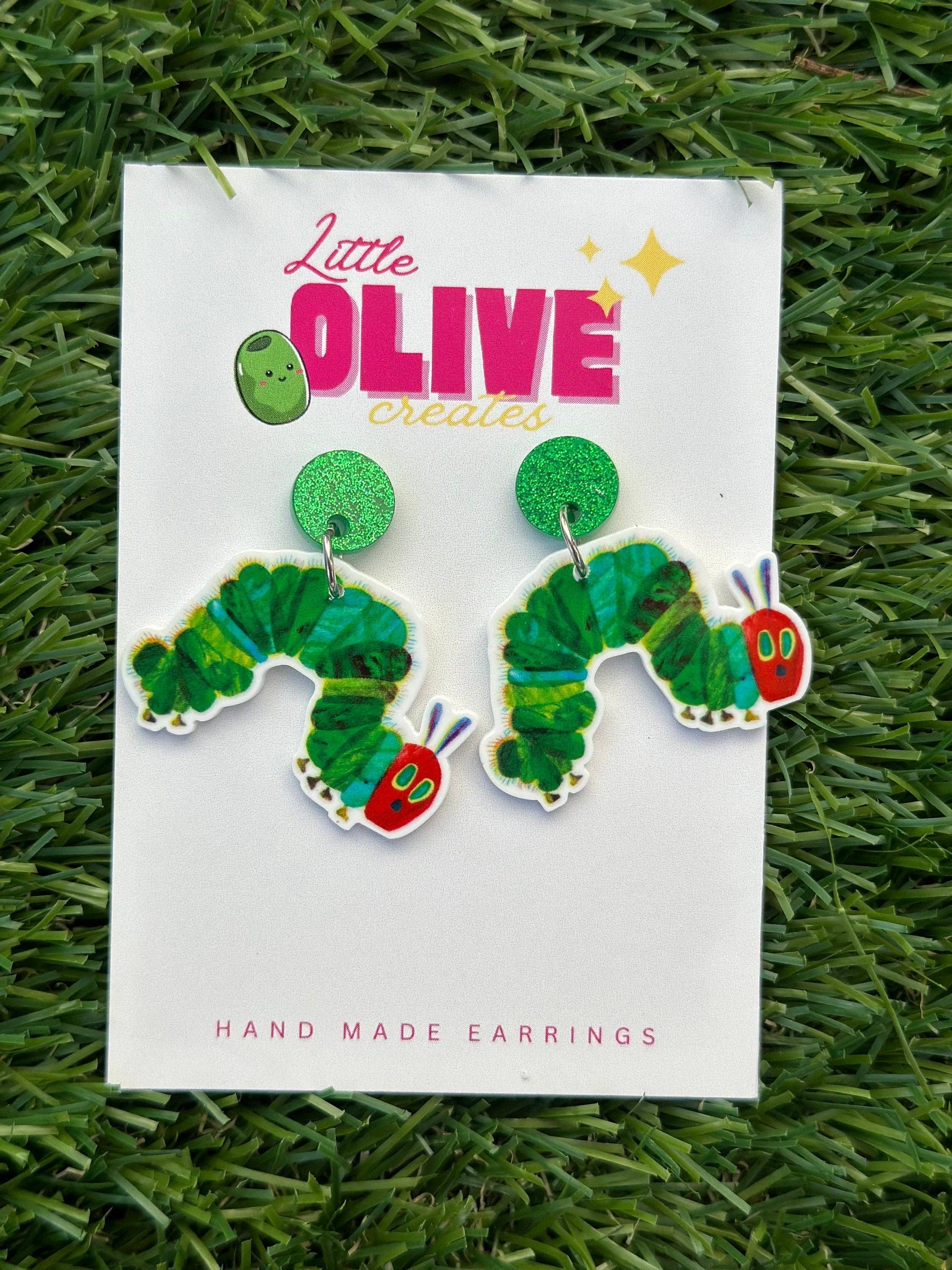 The Hungry Caterpillar Dangle Earrings