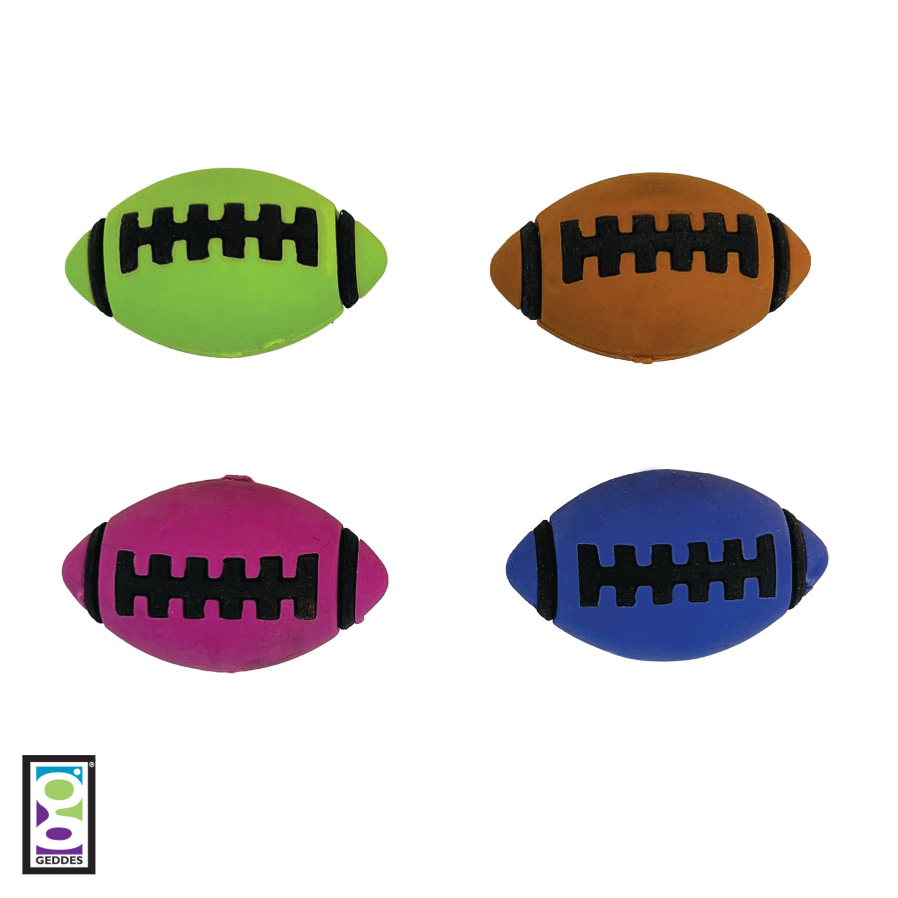 4 Pack - Football Erasers