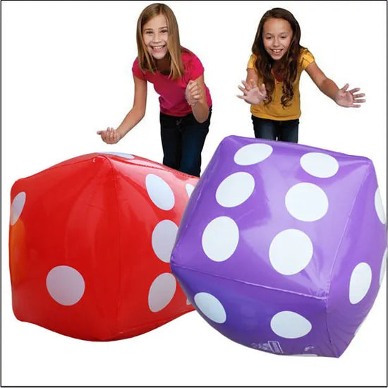 Giant Colourful Inflatable Dice - 6 pc