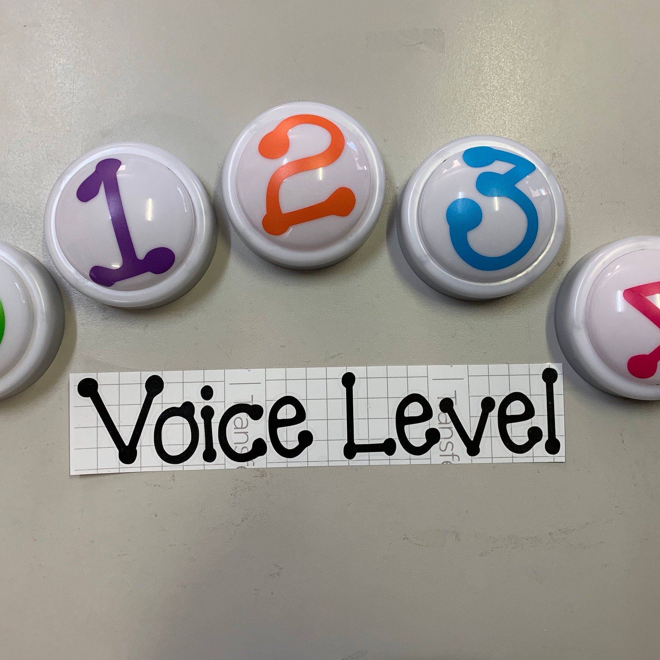 IN STOCK! 0-4 Voice Level Board Display - Tap / Touch / Push Lights - for classroom use. 140mm