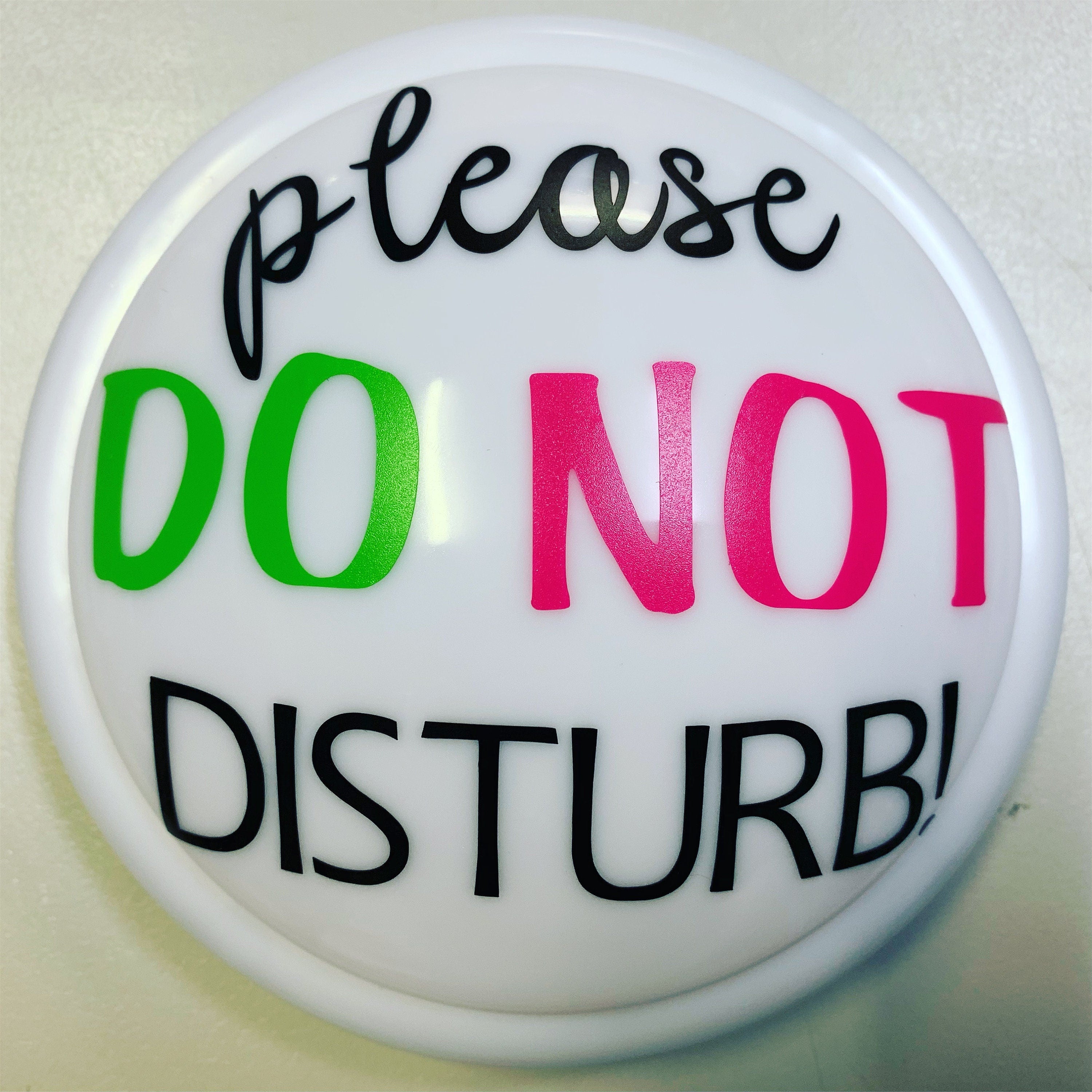 IN STOCK! Multicolour "Do not disturb" - Tap / Touch / Push Lights - for classroom use. 140mm