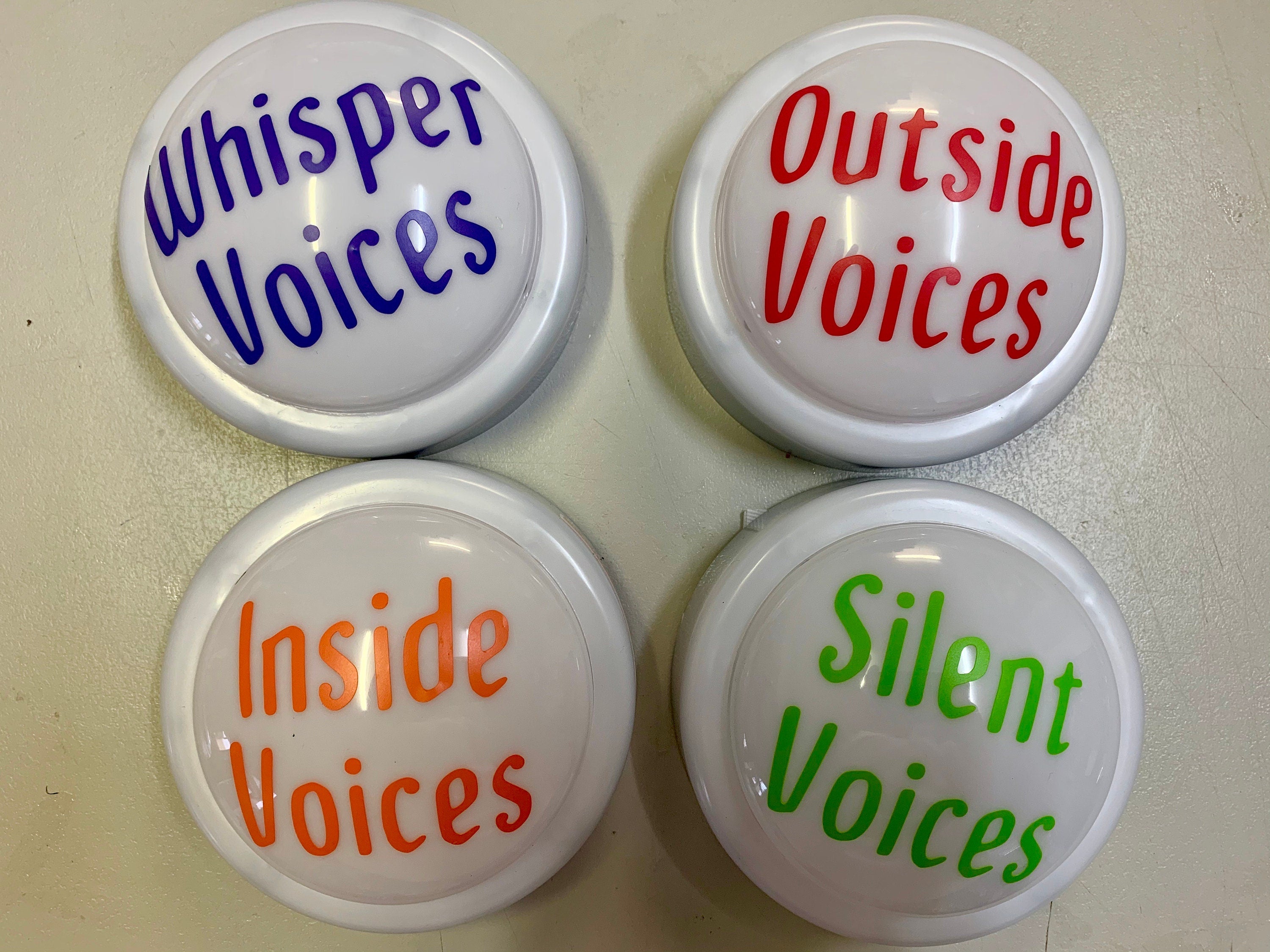 IN STOCK! Voice Level Board Display - Tap / Touch / Push Lights - for classroom use. 140mm