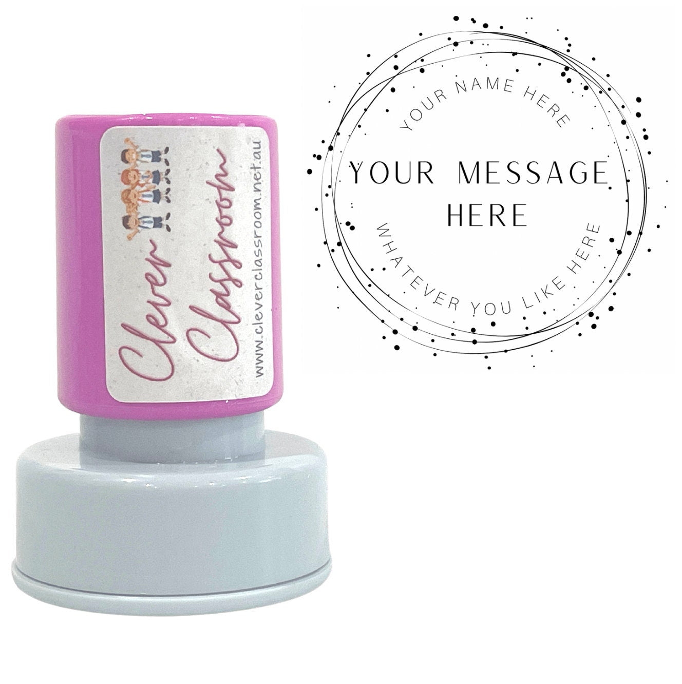 Custom Logo Stamp - Personalised Pre-inked 30mm Stamp