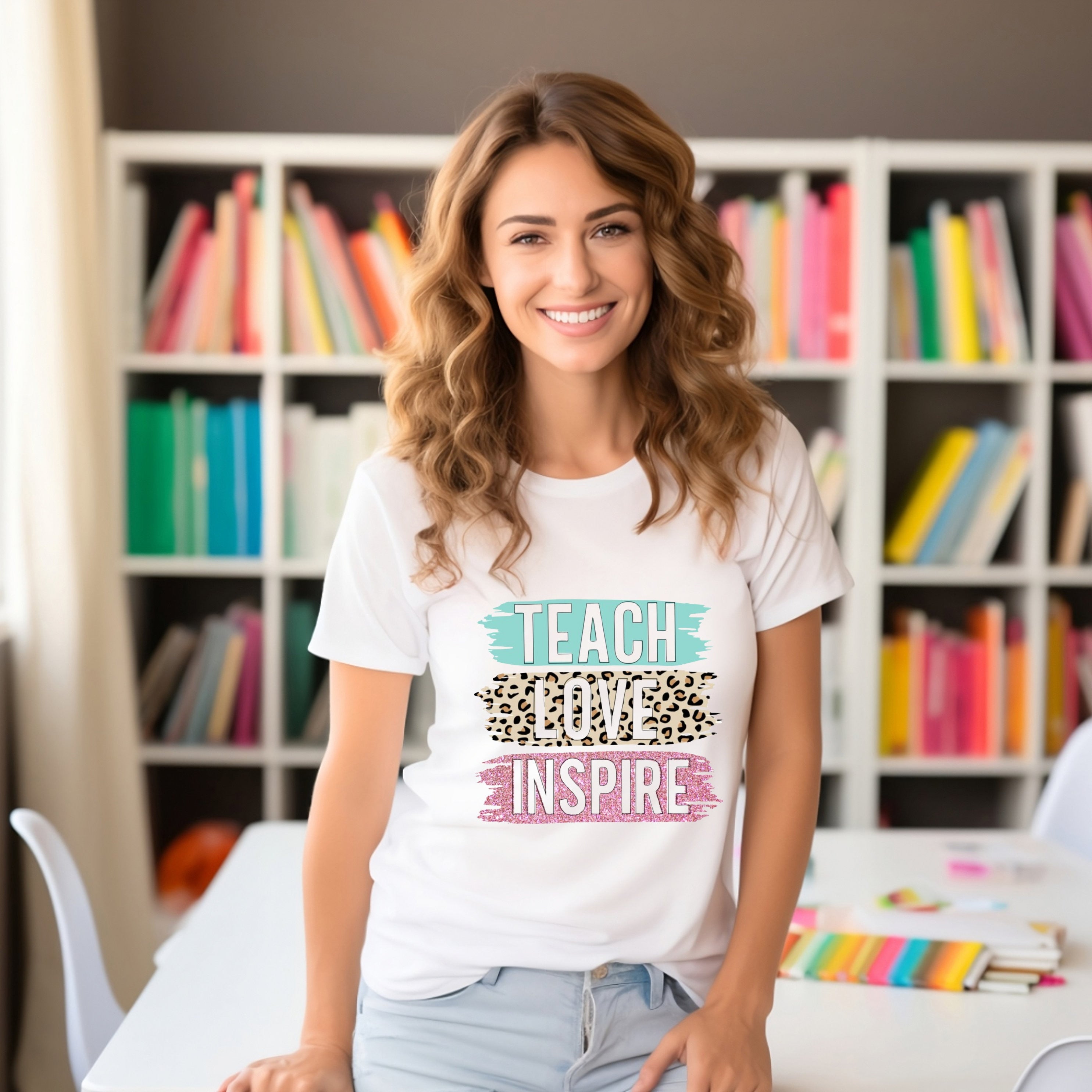 Teacher T-shirt - Teach, Love, Inspire