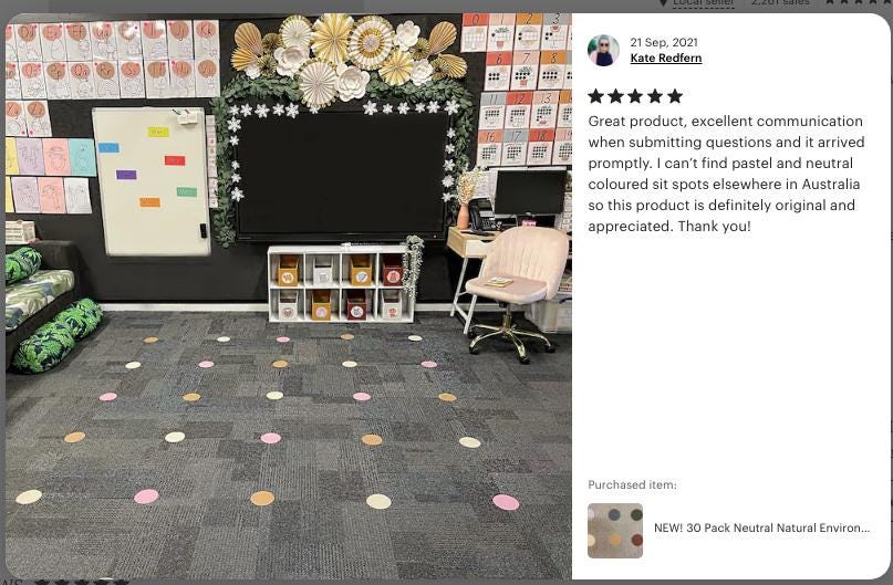 30 Pastel Colours Clever Spots Classroom Velcro marks the spot- Calm Colours
