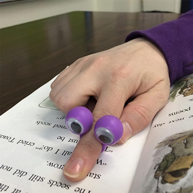 10 x Mini Googly Eyes Finger Puppets Peepers Classroom reading toy resource