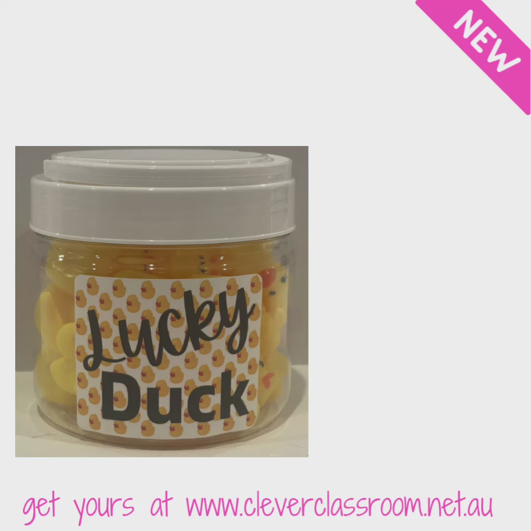 NEW! 32 PASTEL Lucky Ducks - class set of incentive ducks in a home