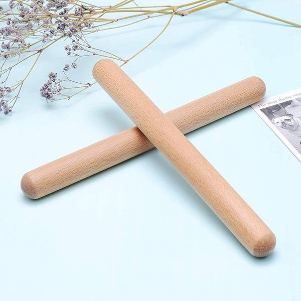 20cm Plain Wooden Rhythm Sticks