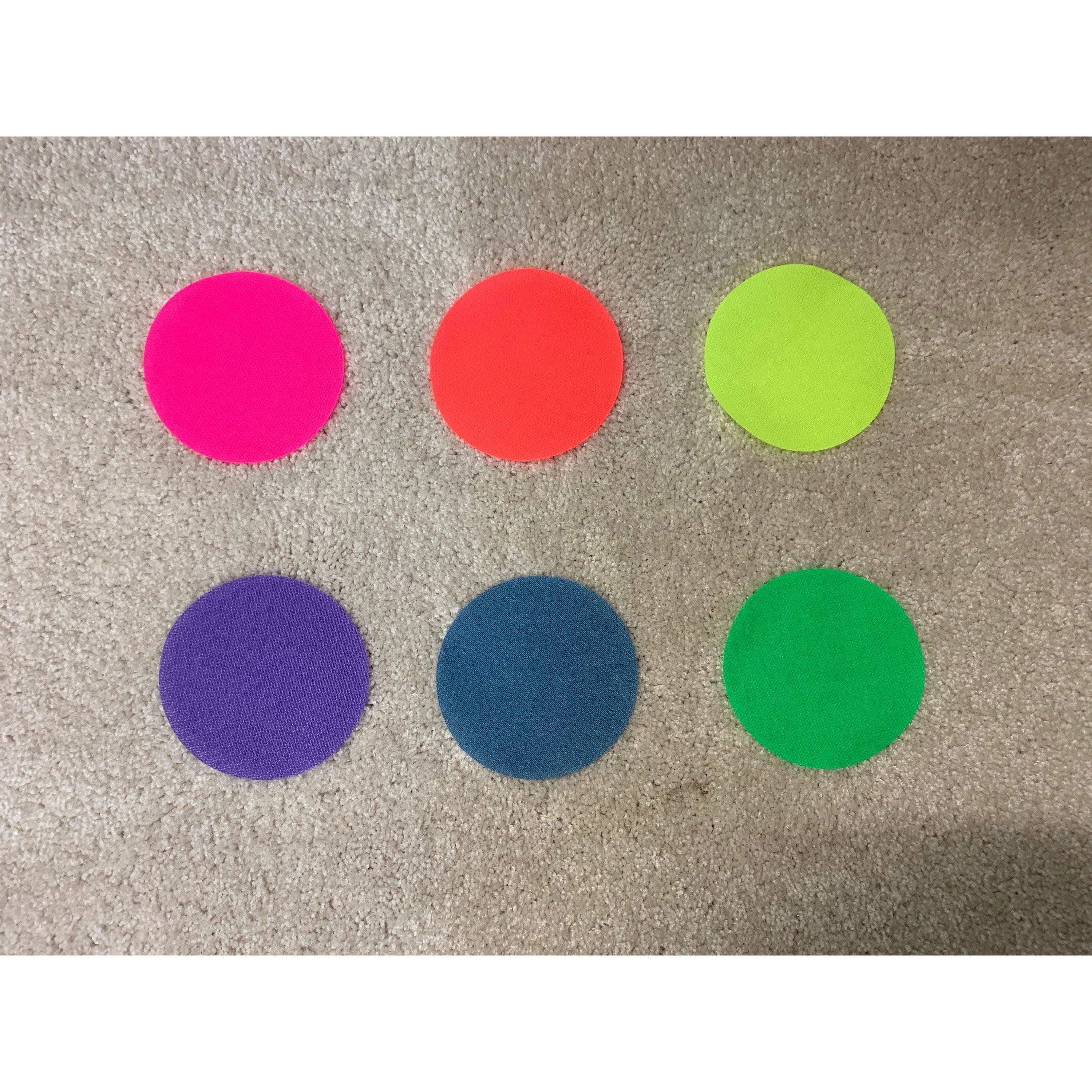 12 Pack Neon Colours - Clever Spots Classroom Place Markers - Clever Classroom