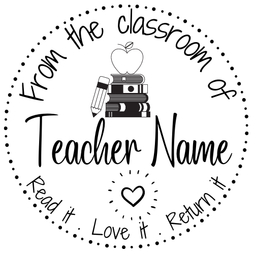 Gray NEW! From the classroom of... Personalised Teacher Stamp Self-inking 40mm round