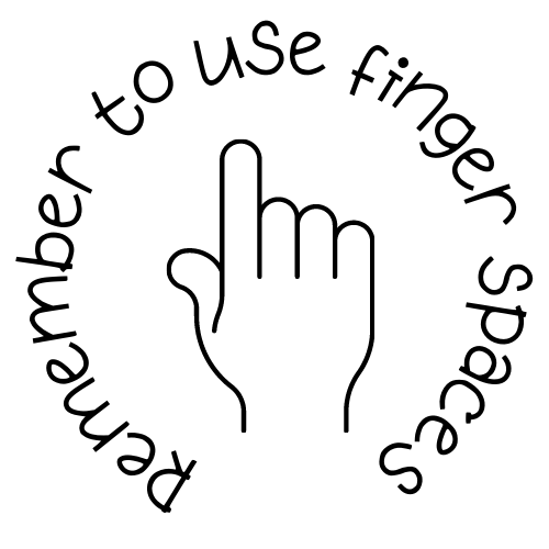 Gray Stamp Set - 12 x Writing Marking Stamps 20mm round