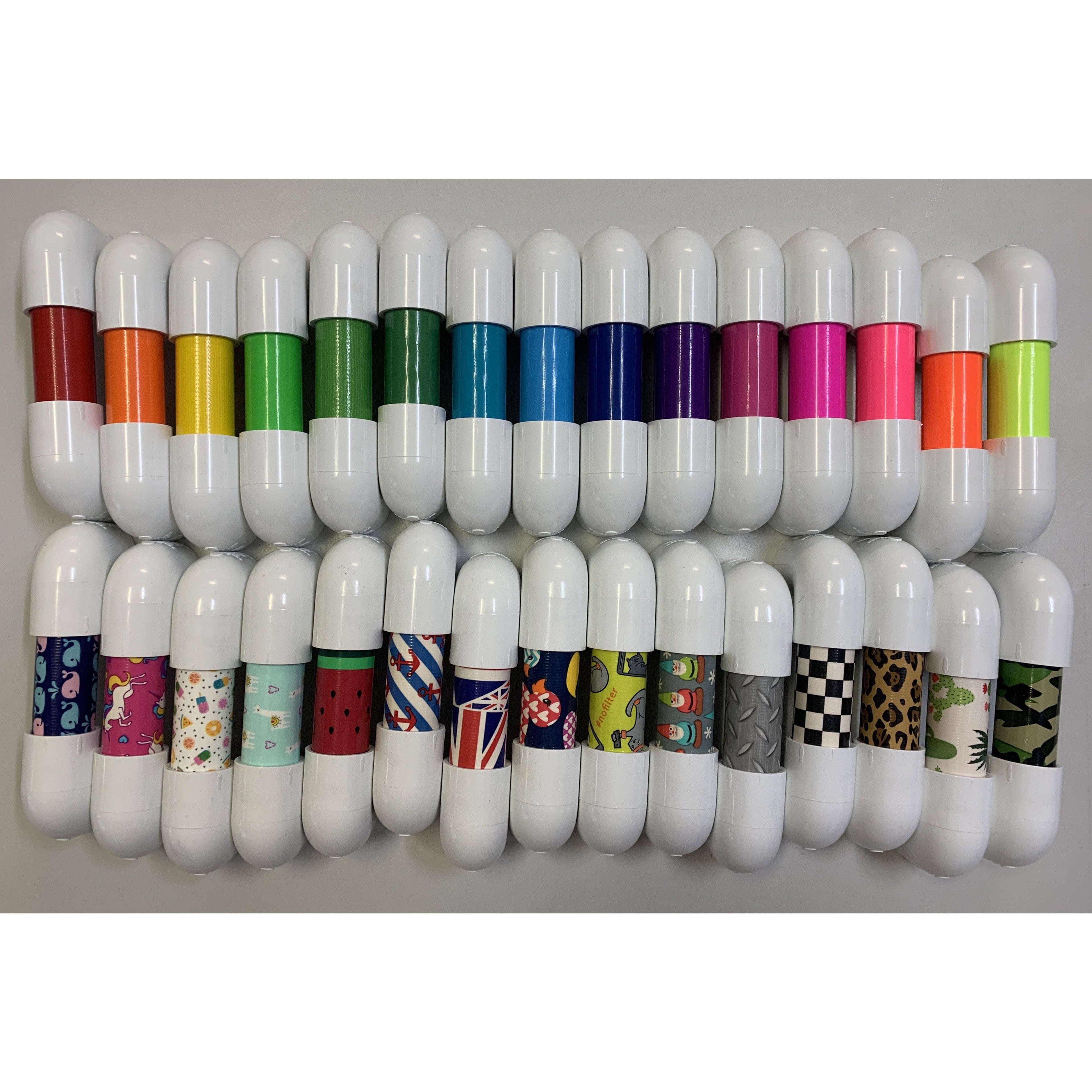 Dark Gray 30 Pack Half Solid Colours Half Patterns Whisper Phones