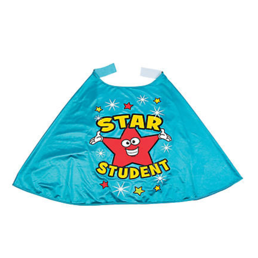 Light Sea Green Blue Star Student Cape