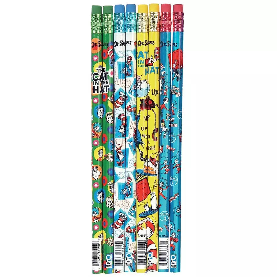 Dark Slate Gray Dr Seuss The Cat in the Hat Dark Blue Box Pencils Bright Colours Classroom teacher resource