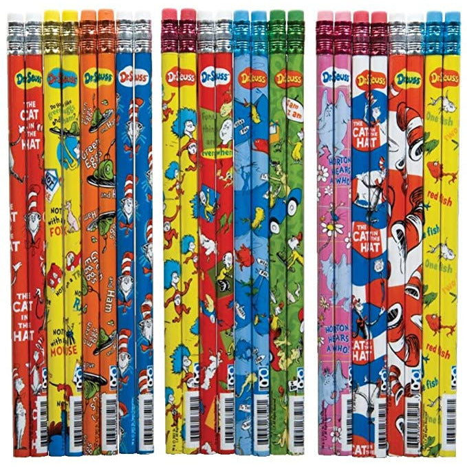 Sienna Dr Seuss Stories Blue Box Motivational Pencils Bright Colours Classroom teacher resource