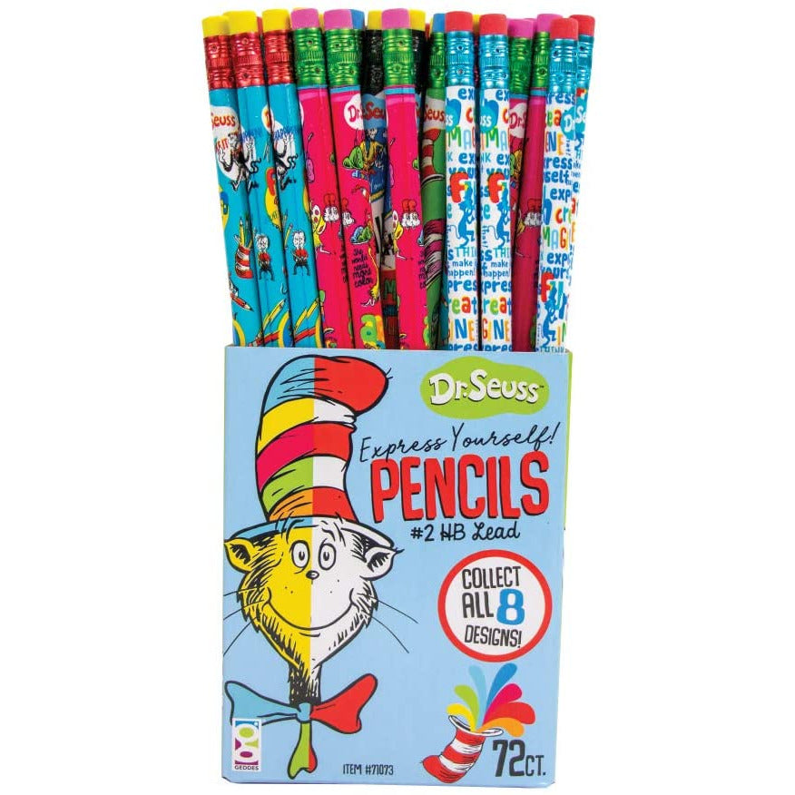 Dark Slate Gray Dr Seuss Express Yourself Motivational Pencils Bright Colours Classroom teacher resource