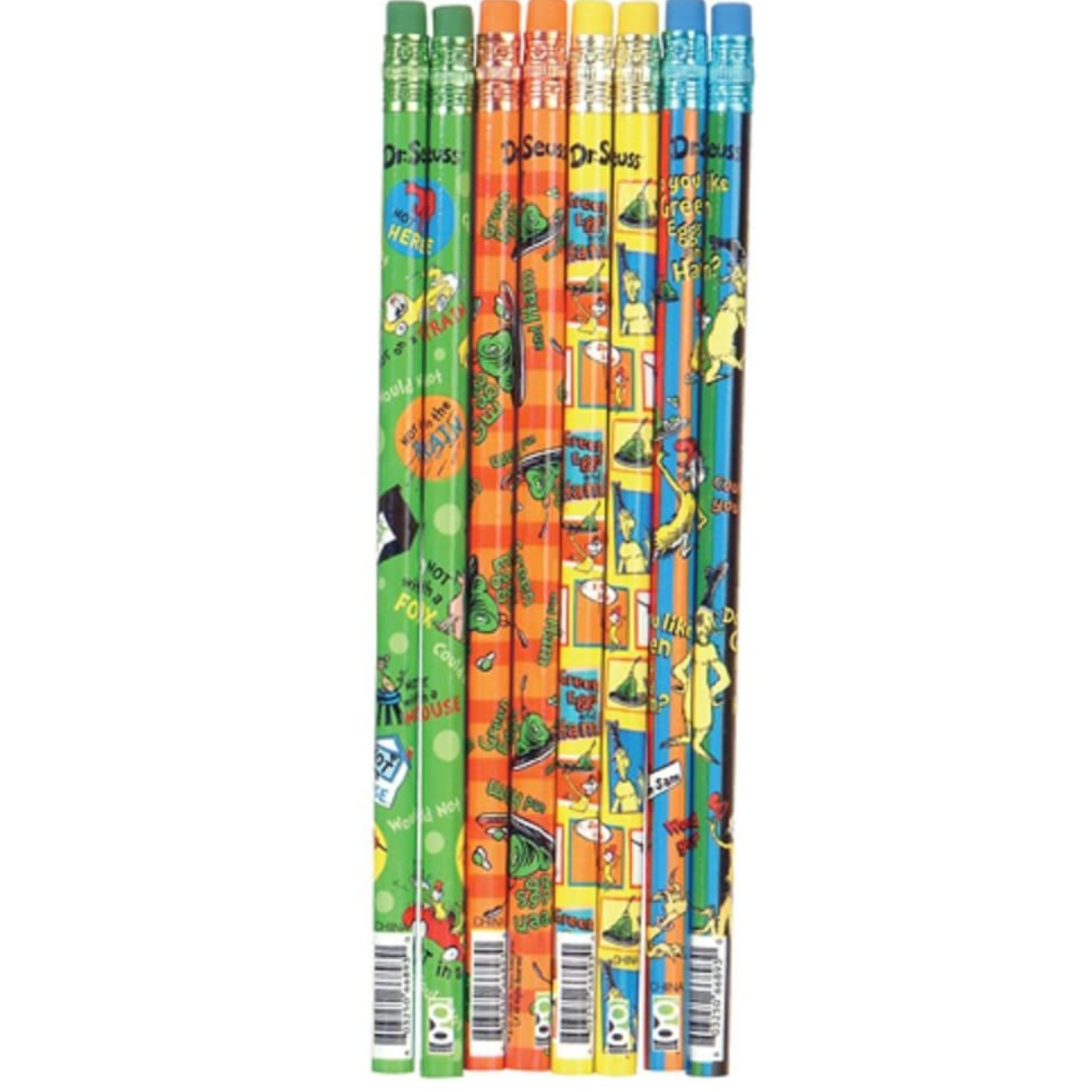 Dark Khaki Dr Seuss Green Eggs and Ham Orange Box Motivational Pencils Bright Colours Classroom teacher resource