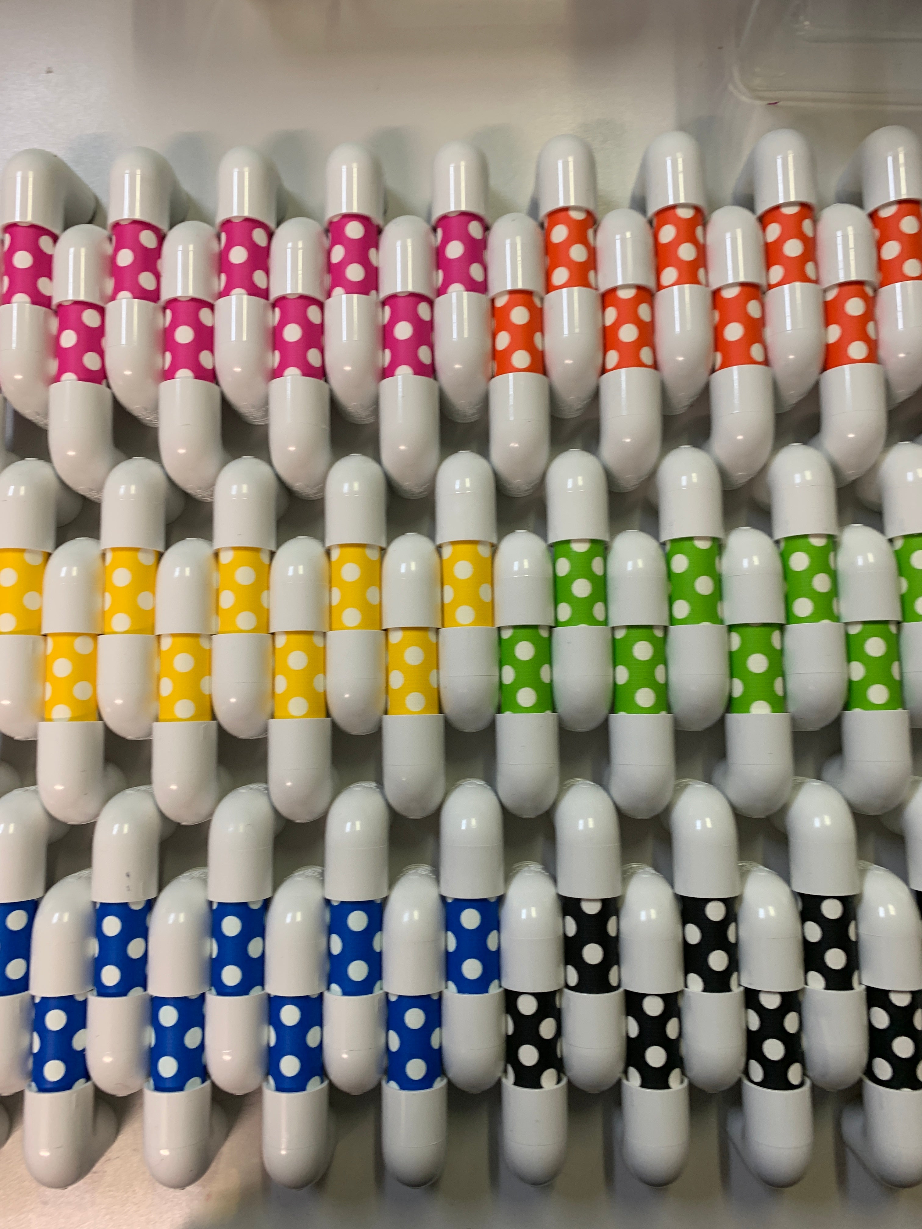 Dark Gray 30 Pack Polka Dot Colours Whisper Phones